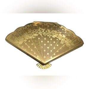 Vintage Parker Pen Wadsworth Fan Powder Compact